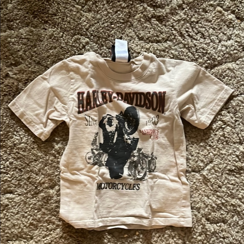 Harley-Davidson Kids Beige Graphic Tee